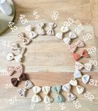 Barrette Gaze de coton à pois doré