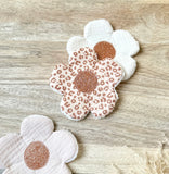 Lot de 3 Lingette lavable en gaze de coton – Motif fleuri “Flower”