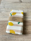 Tissu gaze de coton citron, vichy, jaune pastel – Couture & création