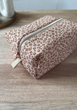 Trousse de toilette / maquillage en gaze de coton – Fait main