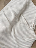 Tissu jersey maille rayures taupe Oeko-tex – Vente au mètre (50 cm)
