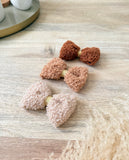 Barrette tissu bouclette