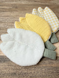Lot de 3 Lingettes lavable en gaze de coton – Motif Tulipe